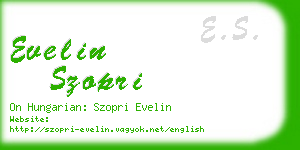 evelin szopri business card